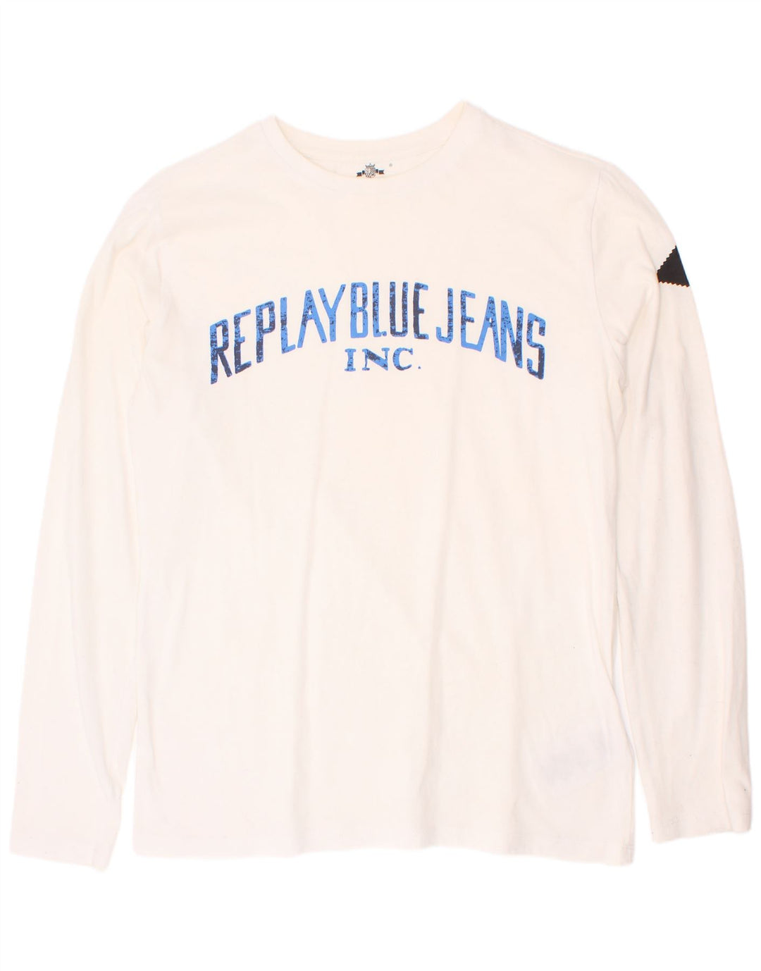 Replay Camiseta gráfica para niño manga larga 15-16 años Algodón blanco