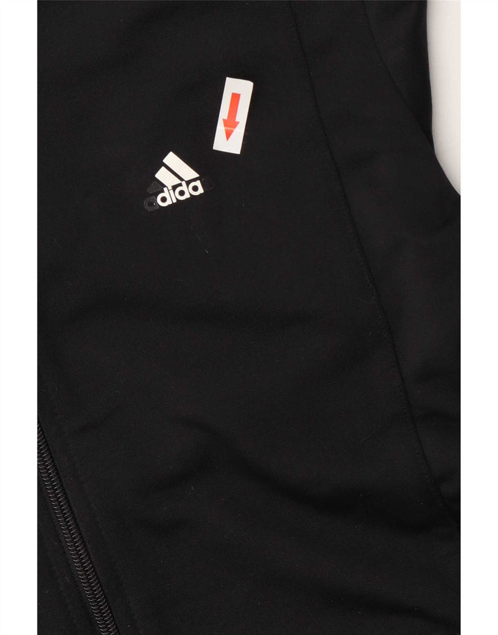 Adidas - Chaqueta de chándal para mujer, talla 8/10, poliéster negro pequeño