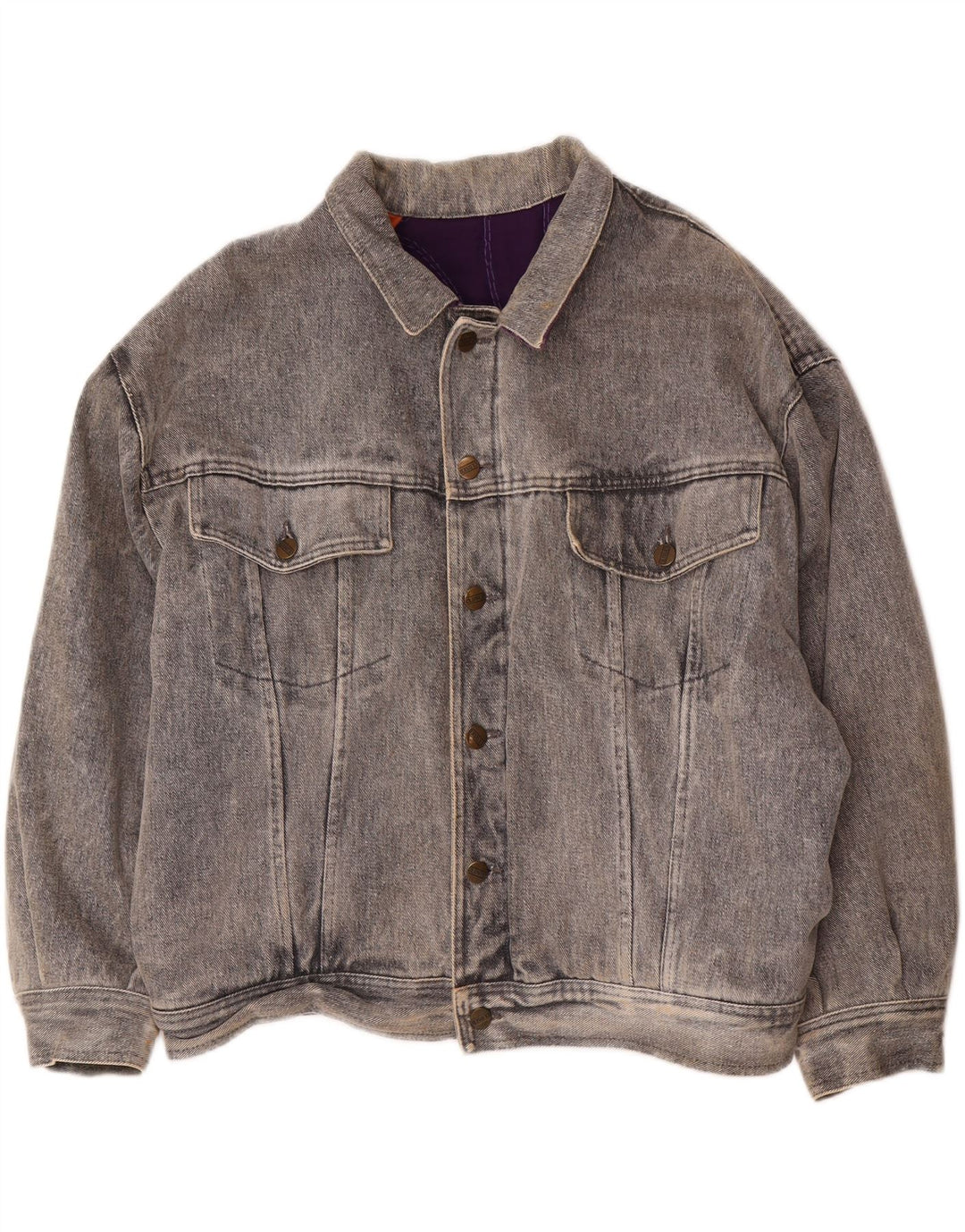 CERRADO Chaqueta vaquera extragrande para mujer Reino Unido 44 Grande Gris