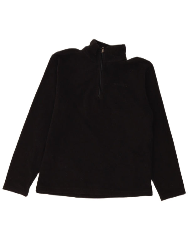 Diadora Jersey de forro polar con cremallera y cuello para mujer ES 40 XL Poliéster negro