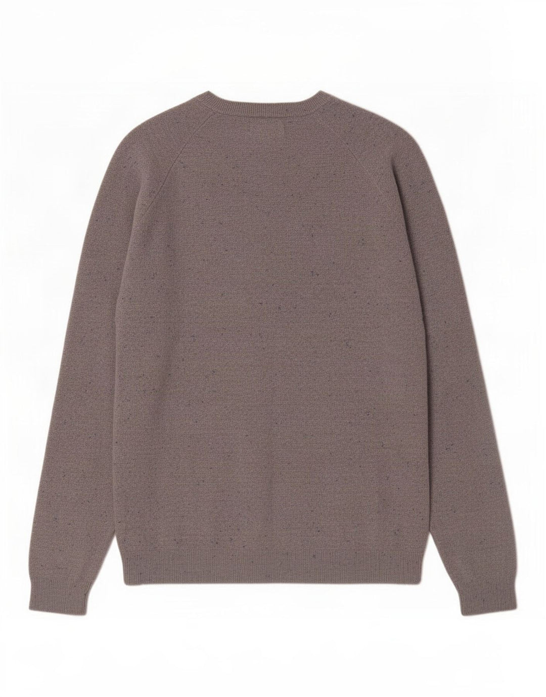 Zara Hombre Jersey Con Cuello Barco De Algodón Moteado Gris Medio