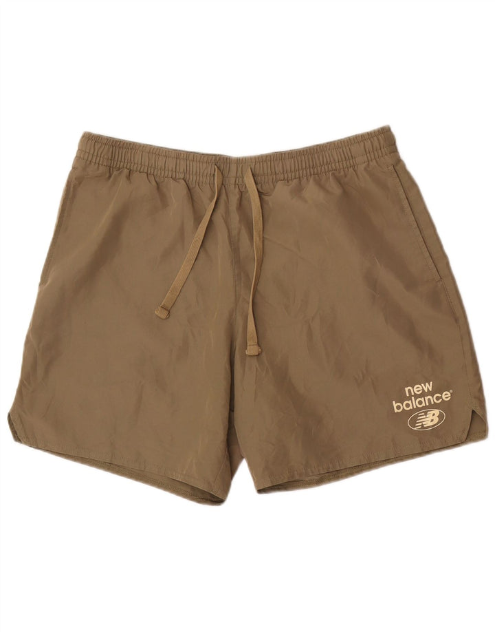 New Balance Hombre Bañador Corto Grande Caqui Poliéster