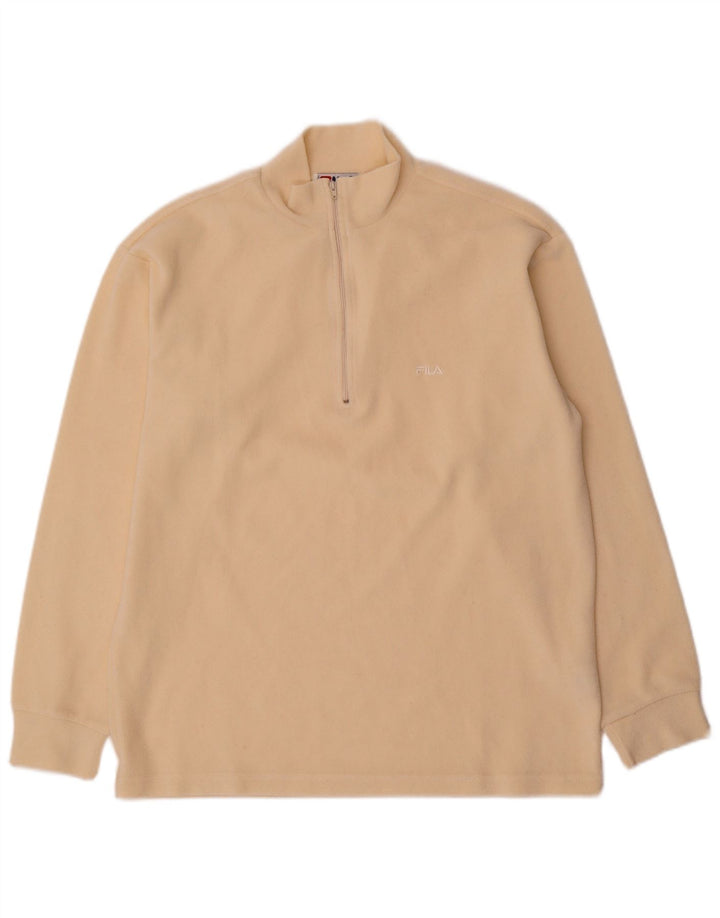 Fila Jersey de forro polar con cuello y cremallera para hombre IT 50 Poliéster beige medio