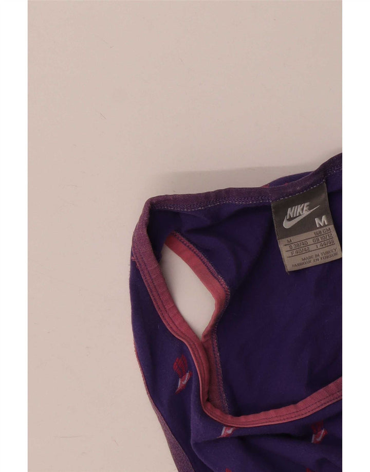 Nike Mujer Gráfico Chaleco Top Reino Unido 10/12 Medio Púrpura