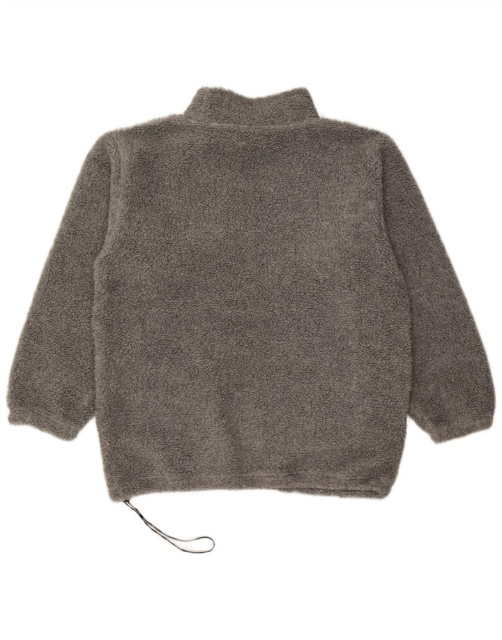 Vintage hombres polar jumper medio gris geométrico