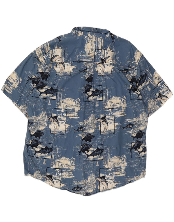 Puritan Camisa de manga corta gráfica para hombre 2XL Algodón azul