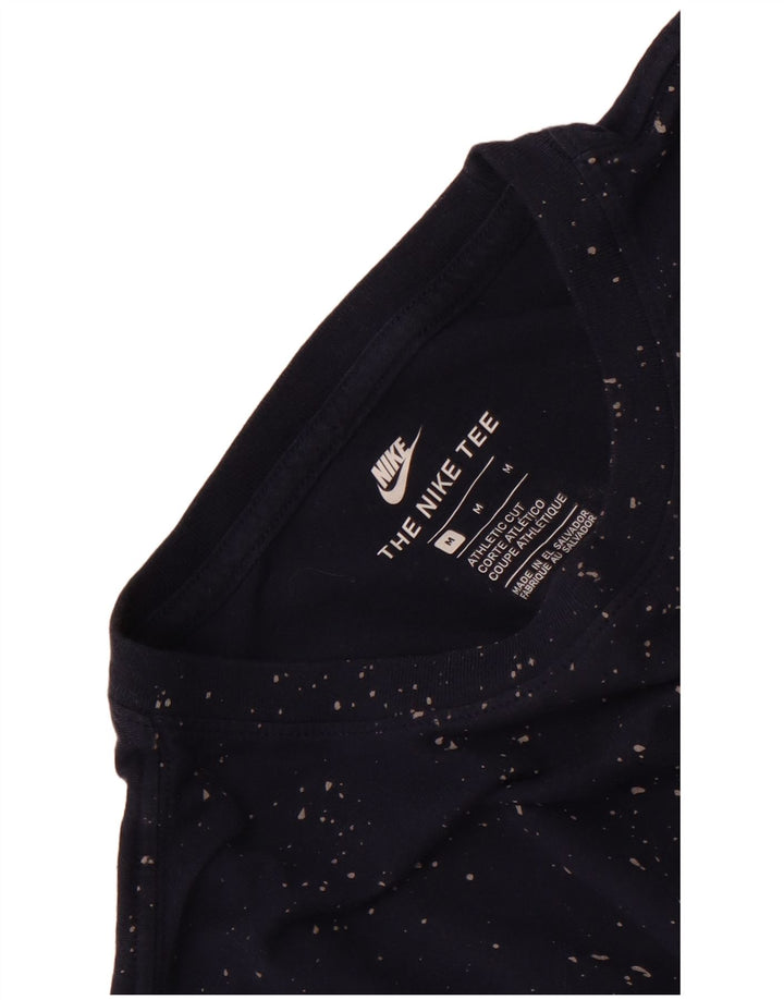 Camiseta con gráfico de corte atlético para hombre Nike Top mediano azul marino moteado