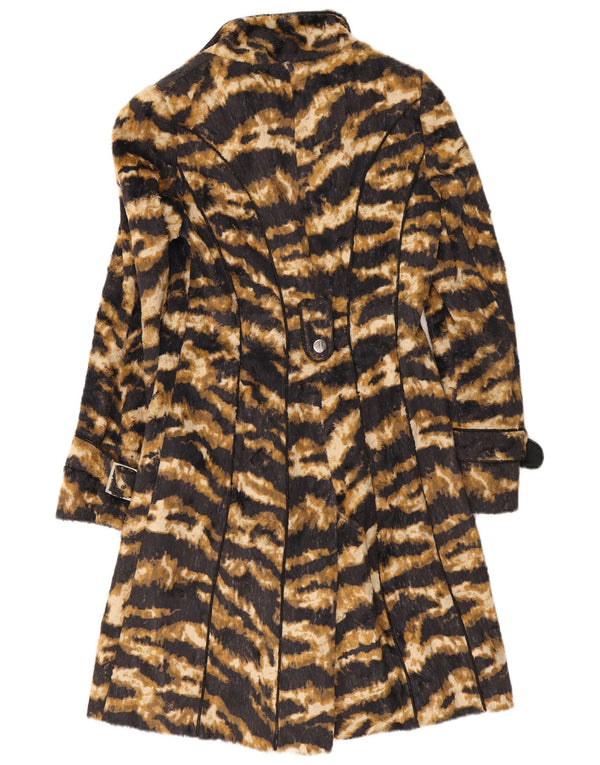 Karen Millen Gabardina para mujer UK 10 Small Brown Animal Print Algodón