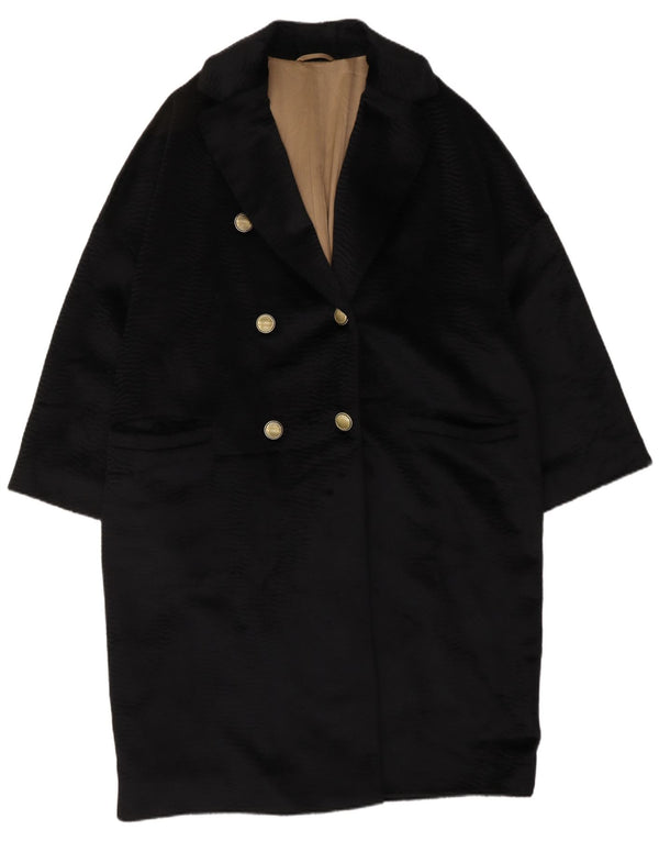 BRUNELLO CUCINELLI Abrigo cruzado para mujer EU 40 Small Black Classic