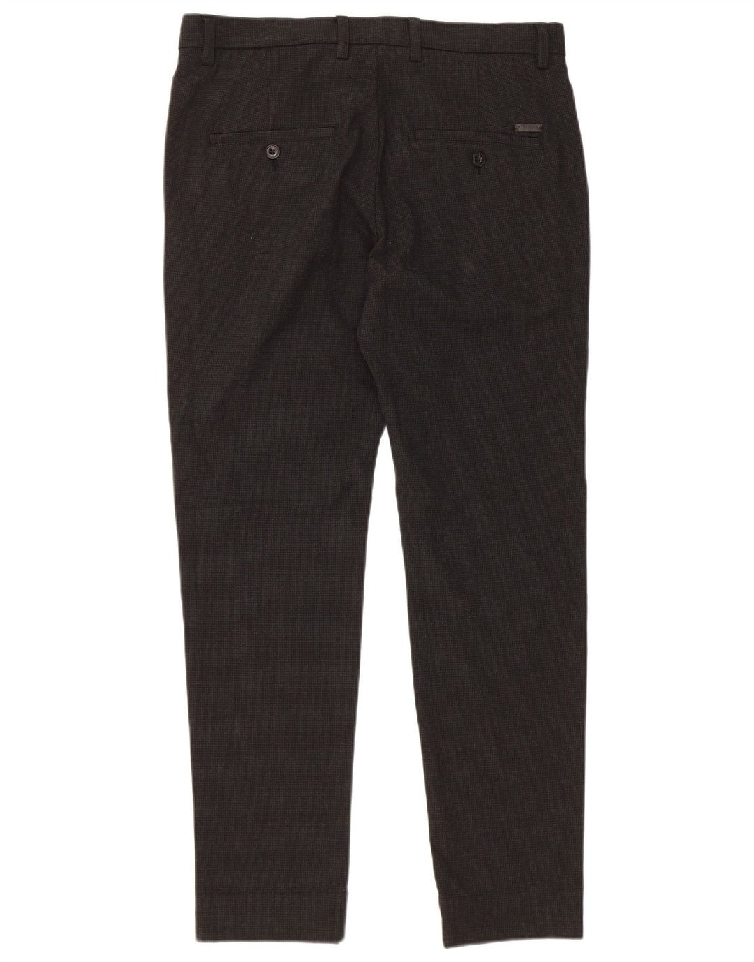 Jack & Jones Mens Slim Fit Pantalones Casuales W31 L30 Gris Pata De Gallo Moderno