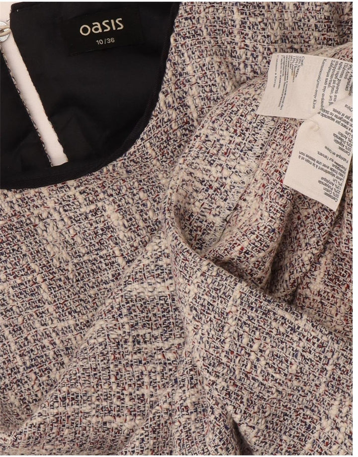 Oasis Blusa para Mujer Top UK 10 Small Gris Algodón
