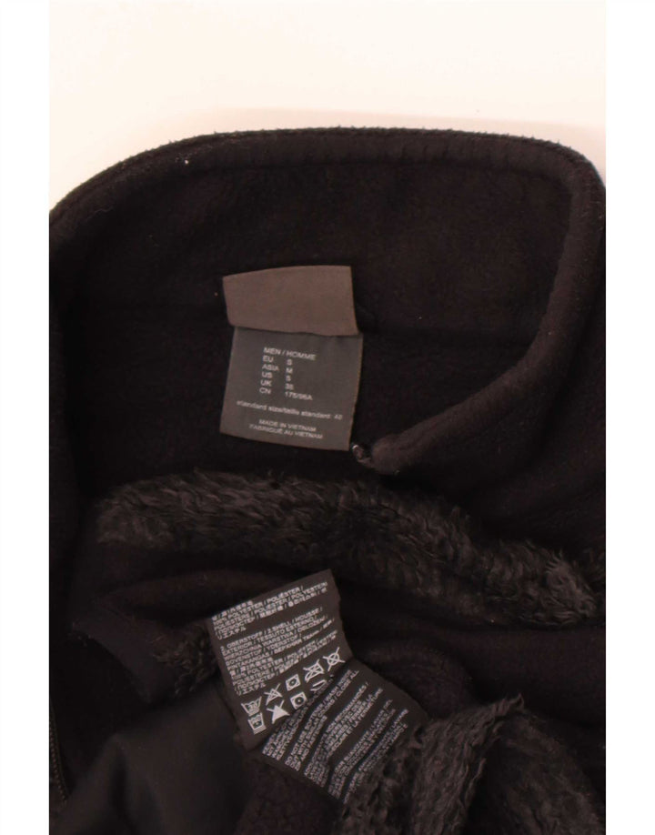 Jack Wolfskin Chaqueta polar para hombre UK 38 Small Negro Poliéster