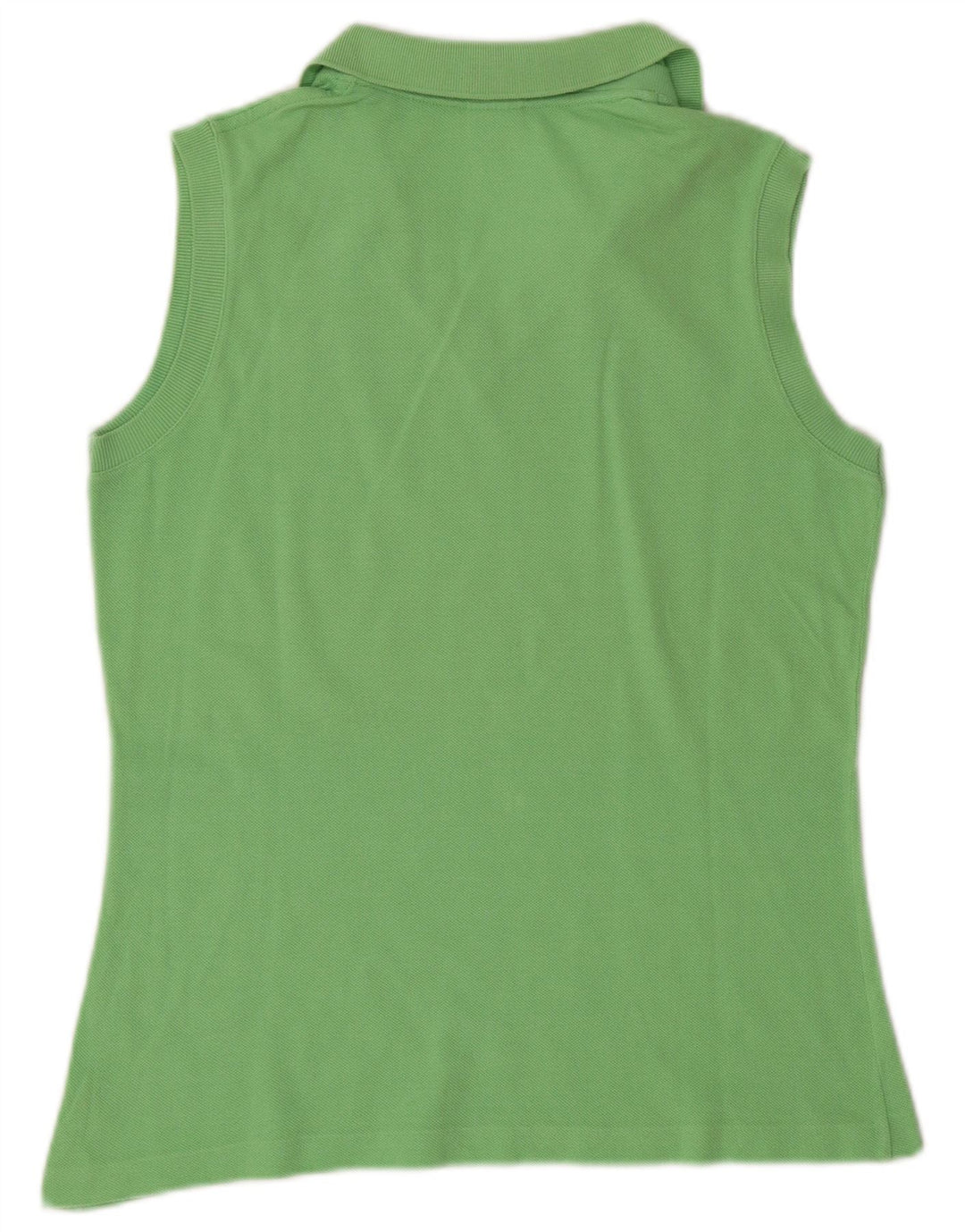 Polo Lacoste Mujer Sin Mangas Talla 42 Grande Algodón Verde