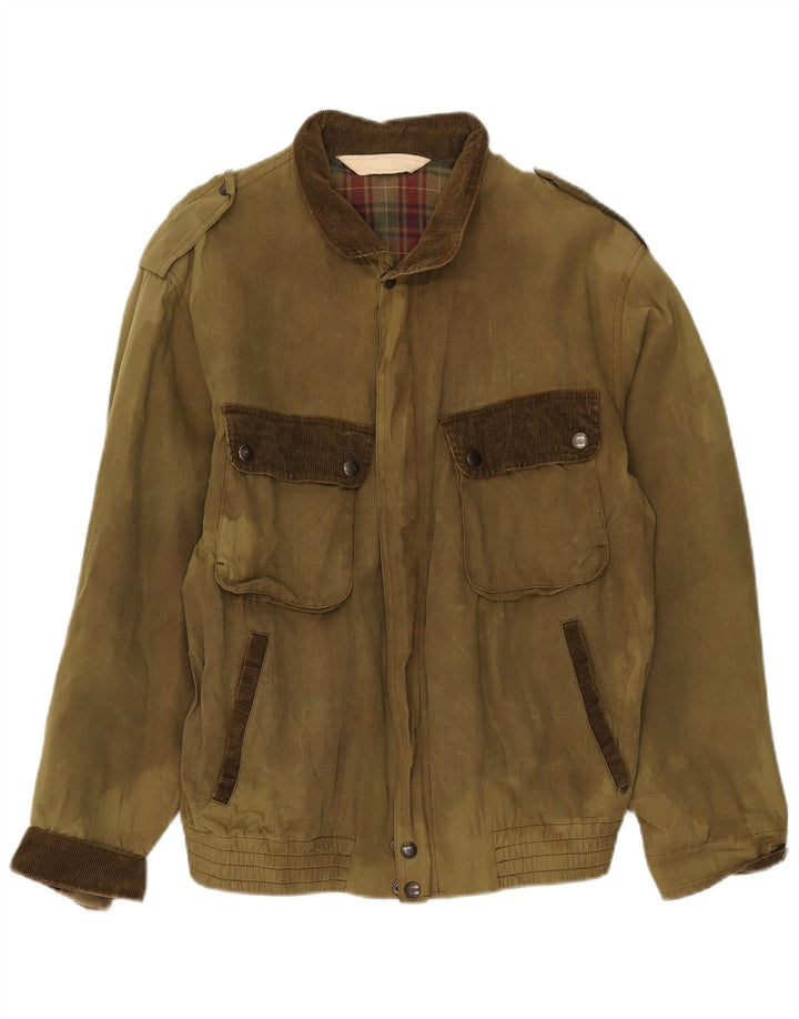 VINTAGE Mens Military Jacket UK 38 Medium Khaki