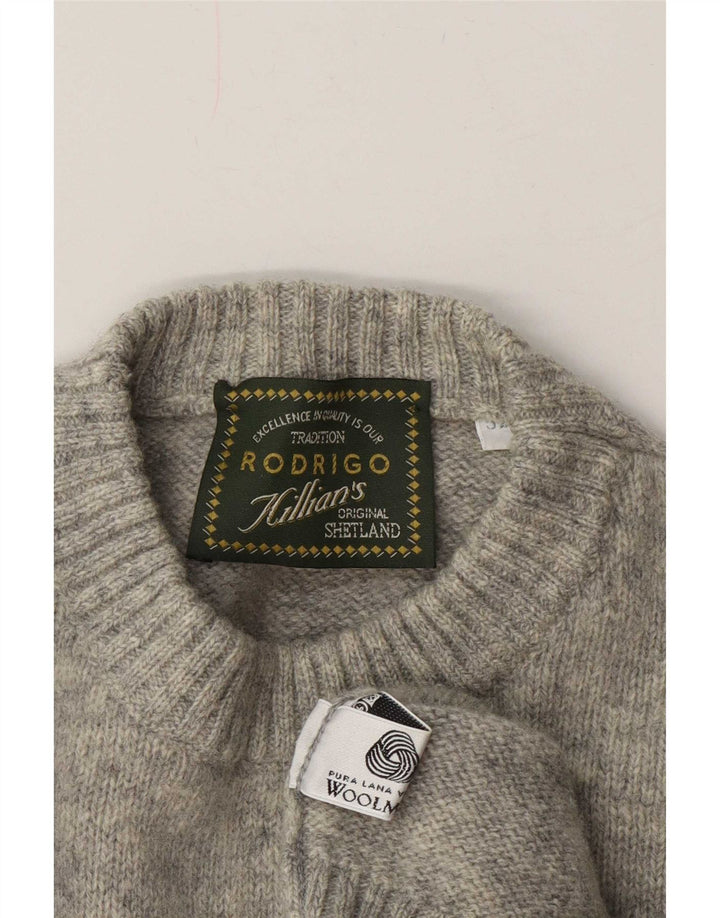 Rodrigo Jersey de Cuello Redondo para Hombre IT 52 Large Lana Gris