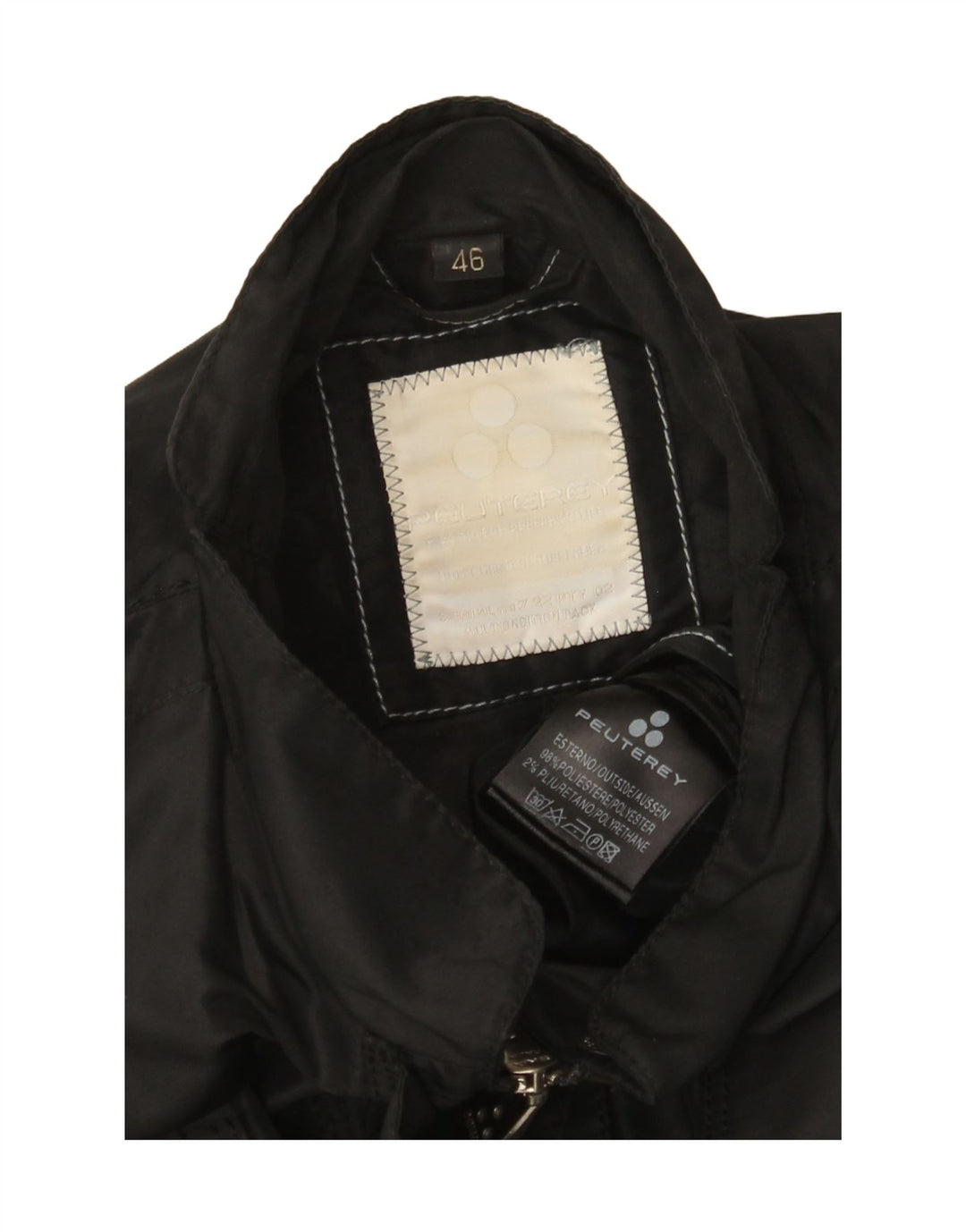 PEUTEREY Chaqueta utilitaria para mujer IT 46 Grande Poliéster negro