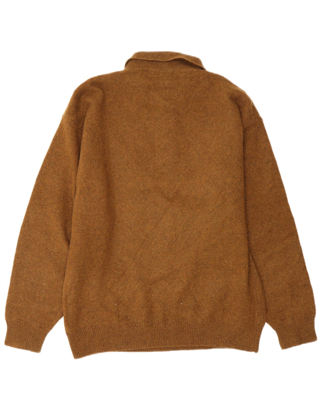 VINTAGE Hombres Polo Cuello Jersey Jersey IT 48 Pequeño Marrón Argyle/Diamante