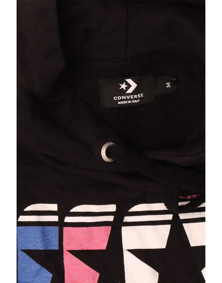 Converse Hombre Sudadera Con Capucha Gráfica Jersey De Algodón Negro Mediano