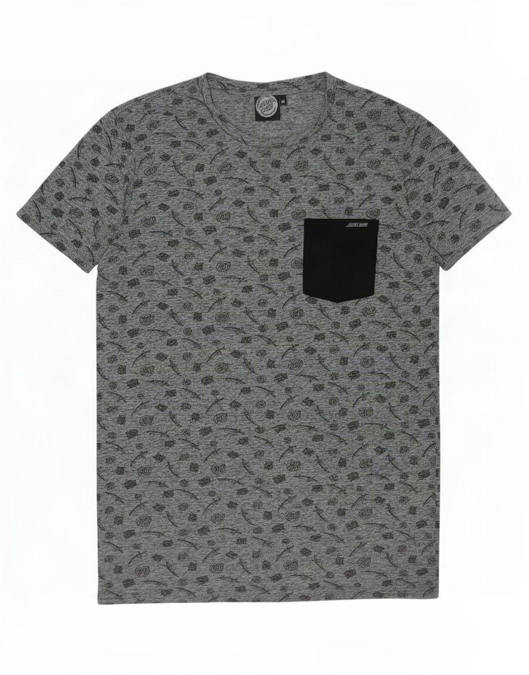 Santa Cruz Hombre Camiseta Gráfica Top Poliéster Gris Medio
