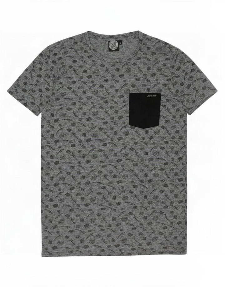 Santa Cruz Hombre Camiseta Gráfica Top Poliéster Gris Medio