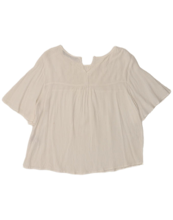 Zara Blusa para mujer UK 46 Large White Viscosa