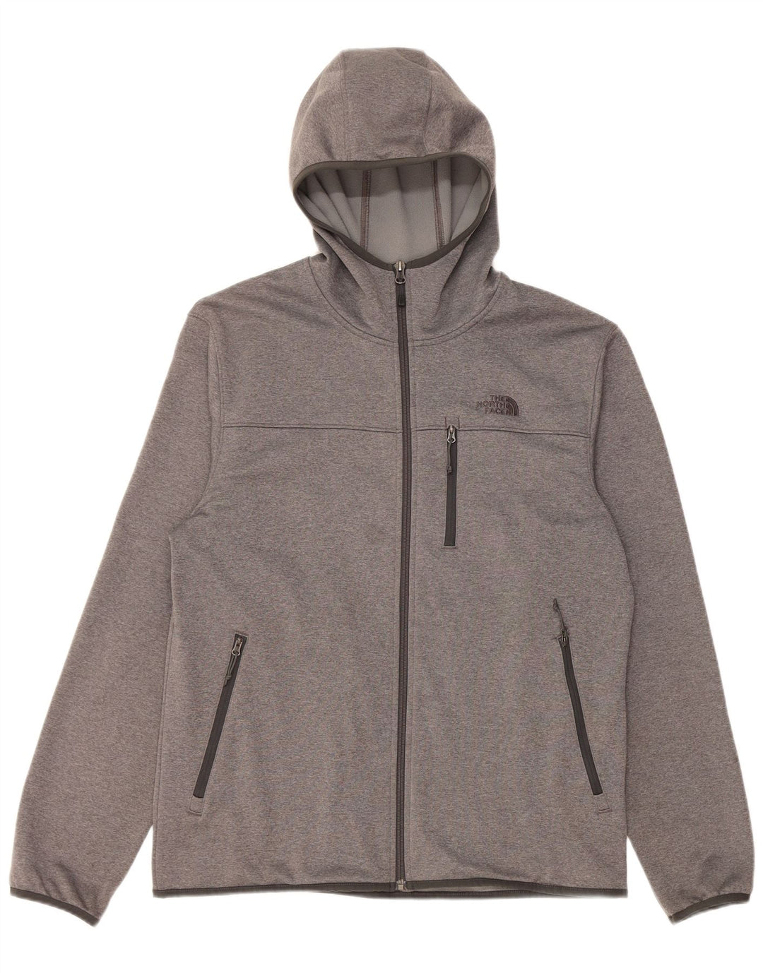 The North Face Suéter con capucha y cremallera para hombre Poliéster gris grande