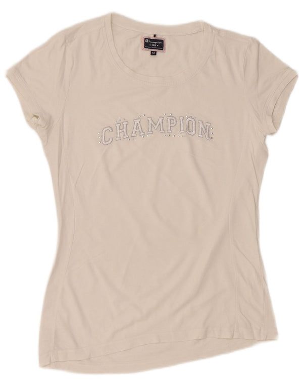 Champion Camiseta gráfica para mujer Top UK 12 Medium White