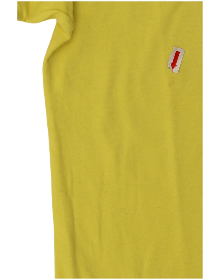 NIKE Camiseta Mujer Top UK 8 Small Amarillo Algodón