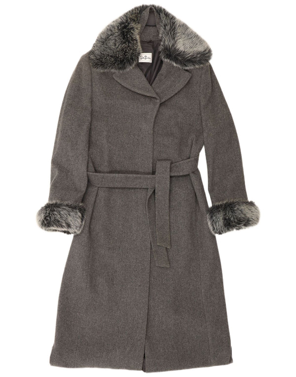 BETTY BARCLAY Womens Overcoat UK 16 Large  Grey New Wool