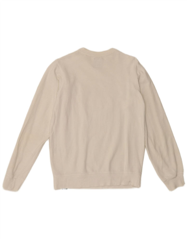 Dickies Hombre Sudadera Gráfica Jumper XS Algodón Blanco