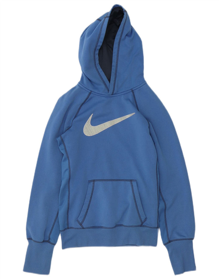 Nike - Sudadera con capucha para mujer, talla S, poliéster azul