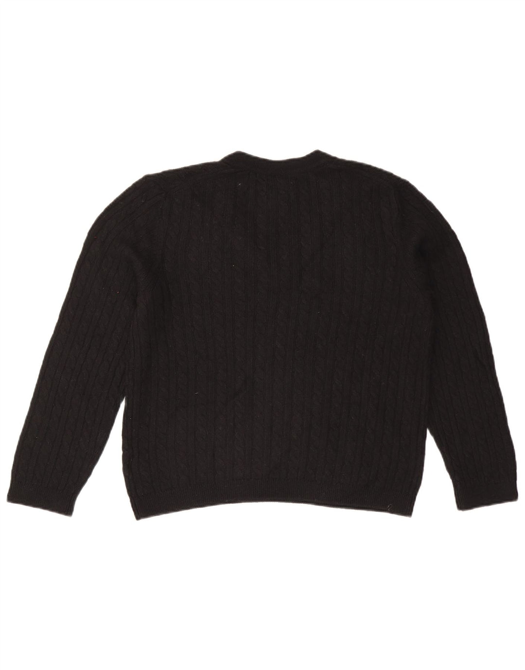 TOMMY HILFIGER Suéter tipo jersey con cuello en V para mujer UK 44 Mediano Nylon negro