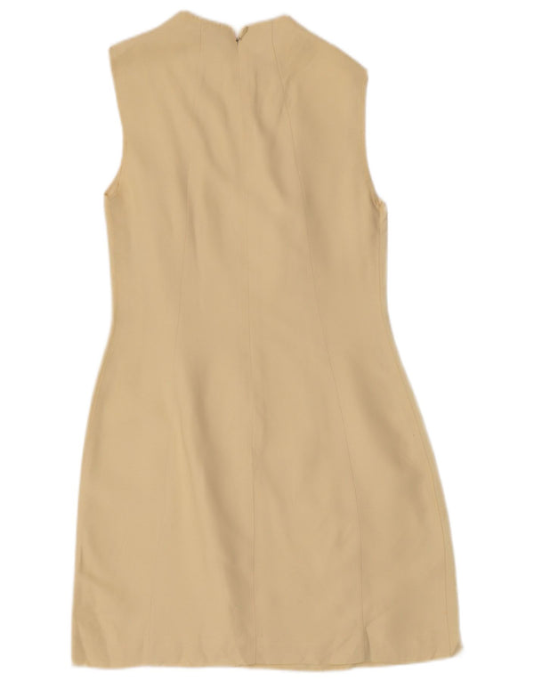 Sisley Vestido tubo sin mangas para mujer UK 10 Small Acetato beige