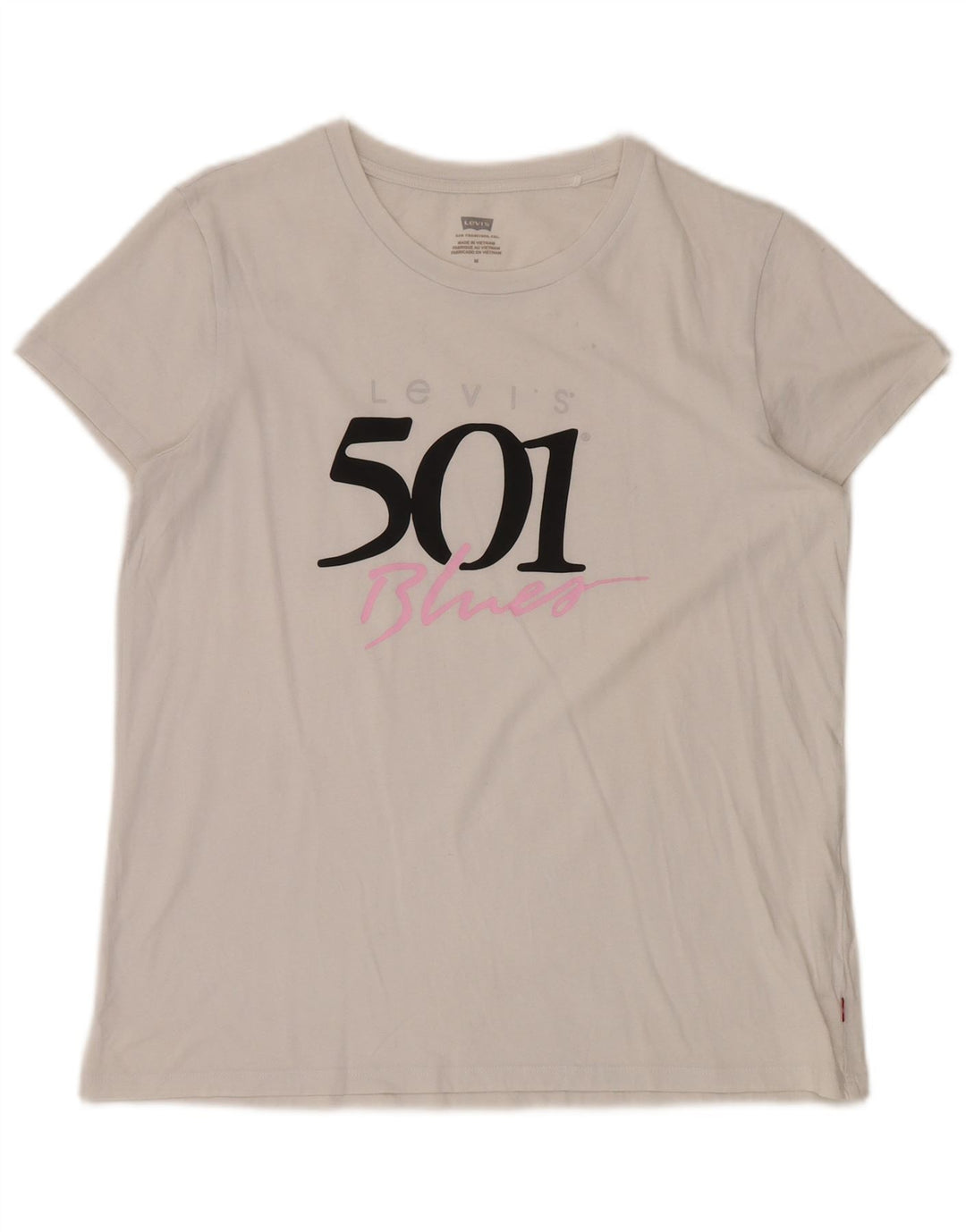 LEVI'S Camiseta gráfica para mujer Top UK 44 Medium White