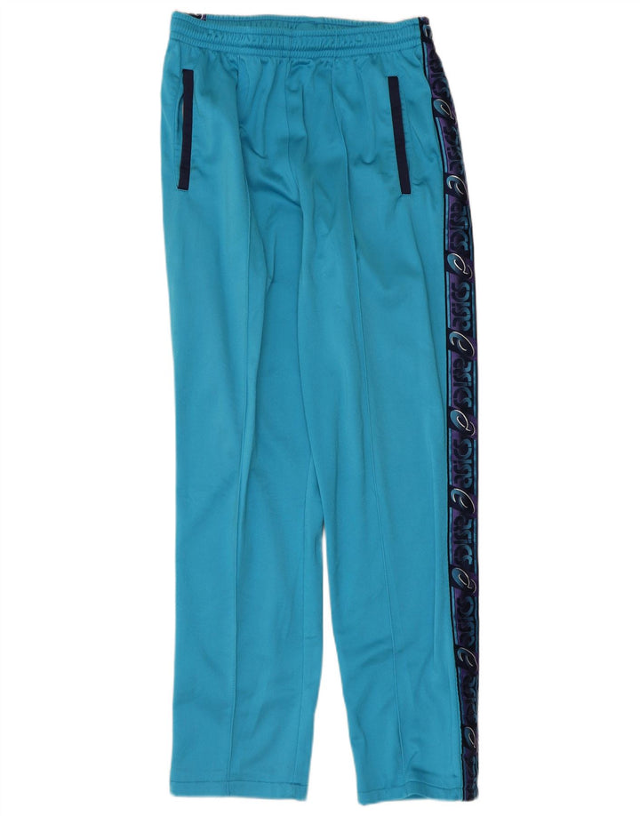 Asics Hombre Pantalones De Chándal Gráfico Azul Medio Colorblock