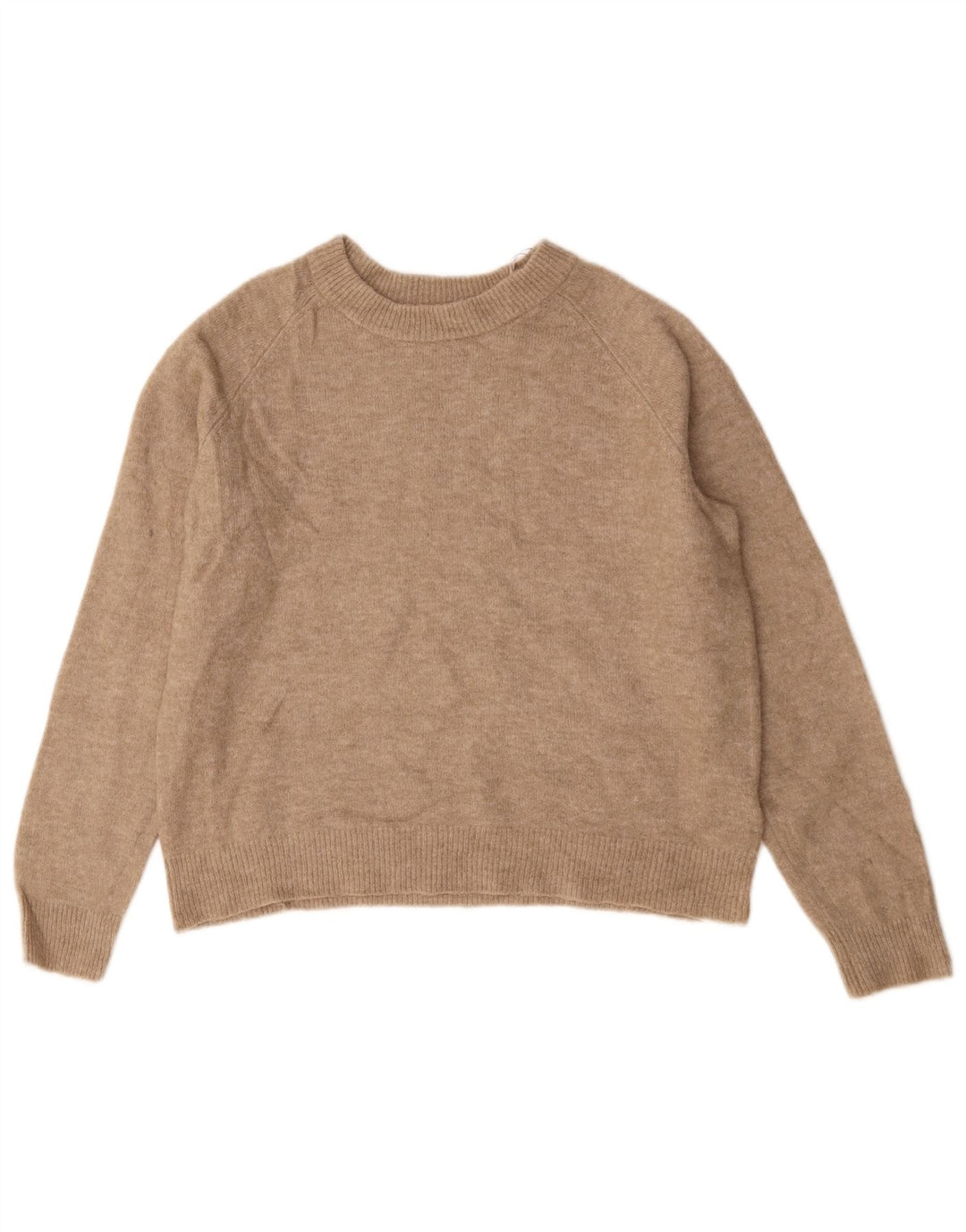 Zara Mujer Cuello Barco Jersey Jersey UK 40 Medio Beige Poliamida