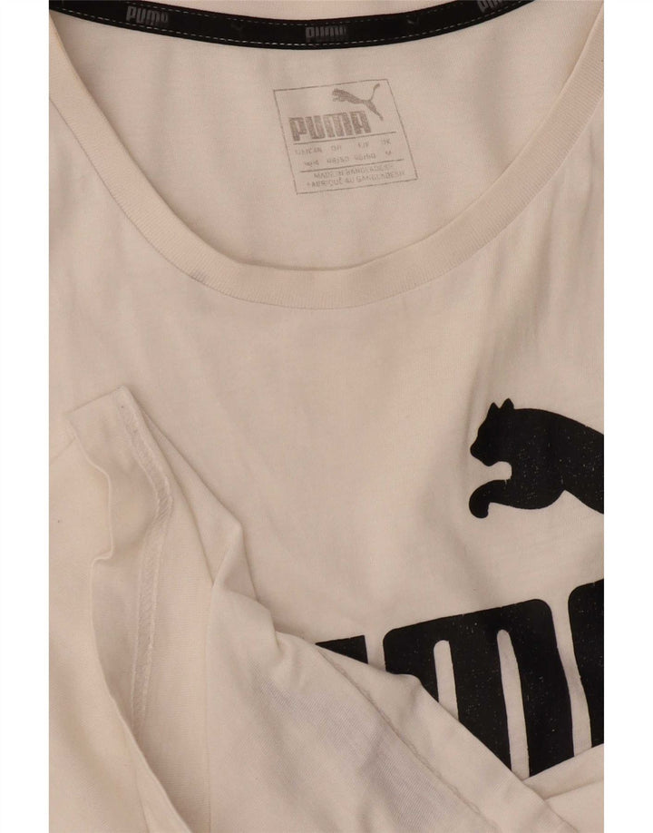 Puma Hombre Camiseta Gráfica Top Medium Blanco