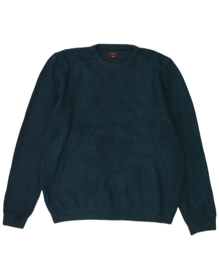 Marks & Spencer Suéter De Cuello Redondo Para Hombre Acrílico Azul Grande