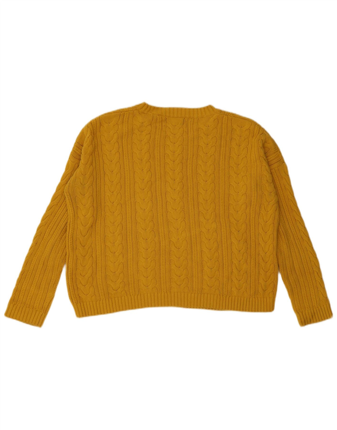 Superdry Jersey extragrande con cuello redondo para mujer, talla S, color amarillo