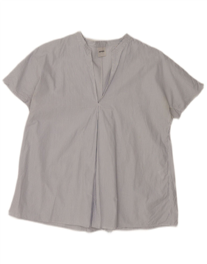 Aspesi Blusa para mujer Top EU 38 Azul medio Algodón a rayas