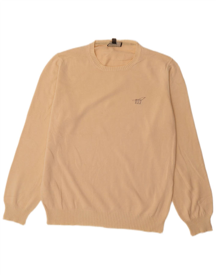 Henry Cottons Jersey de Cuello Redondo para Hombre de algodón Beige Medio