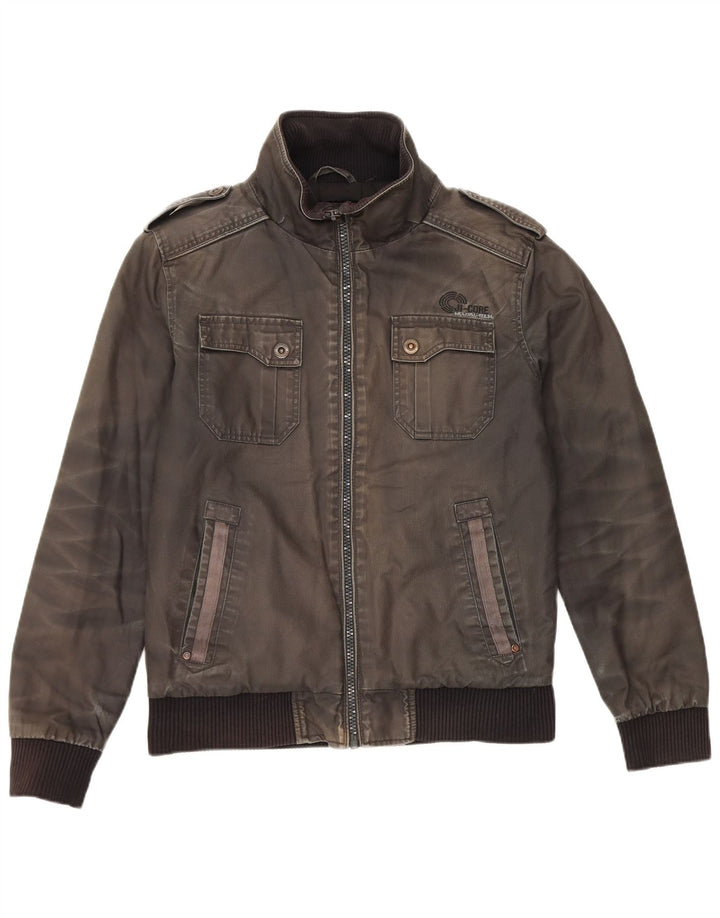Jack & Jones Chaqueta militar para hombre UK 36 Small Gris Algodón