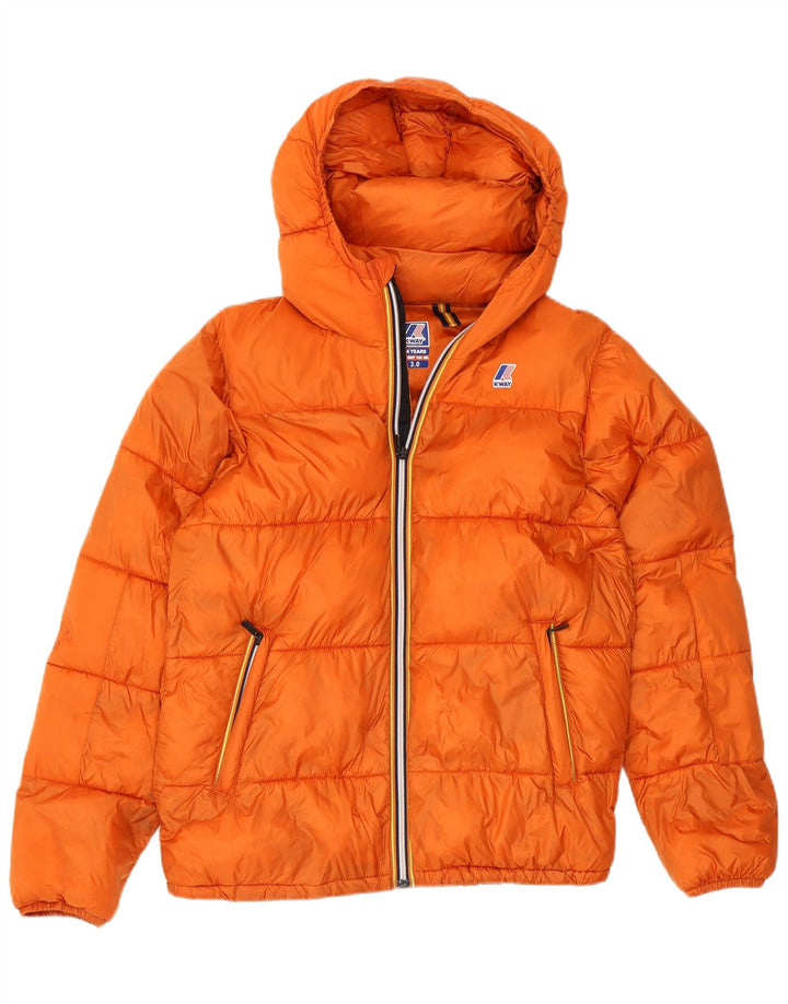 K-Way Chaqueta acolchada con capucha para niño 13-14 años Naranja Poliéster