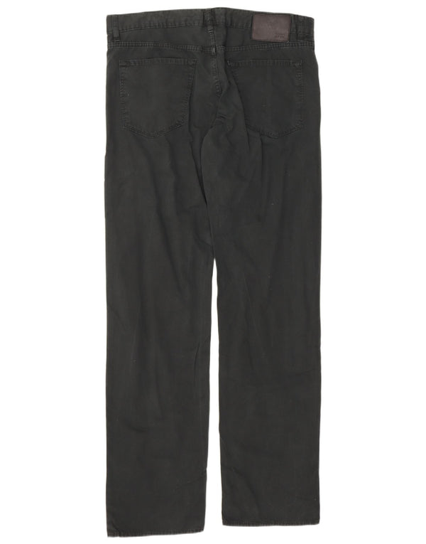 Hugo Boss Pantalones casuales rectos para hombre W36 L34 Algodón negro