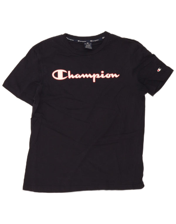 CHAMPION Camiseta gráfica para hombre Top Medium Azul marino Algodón