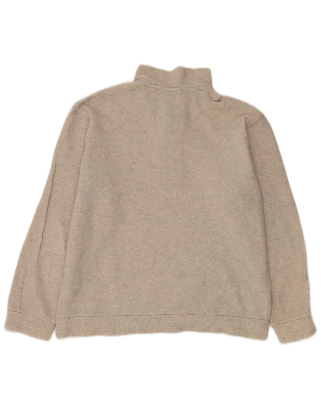 Lacoste Jersey con cuello y botones para hombre, talla 5, lana moteada de color beige grande