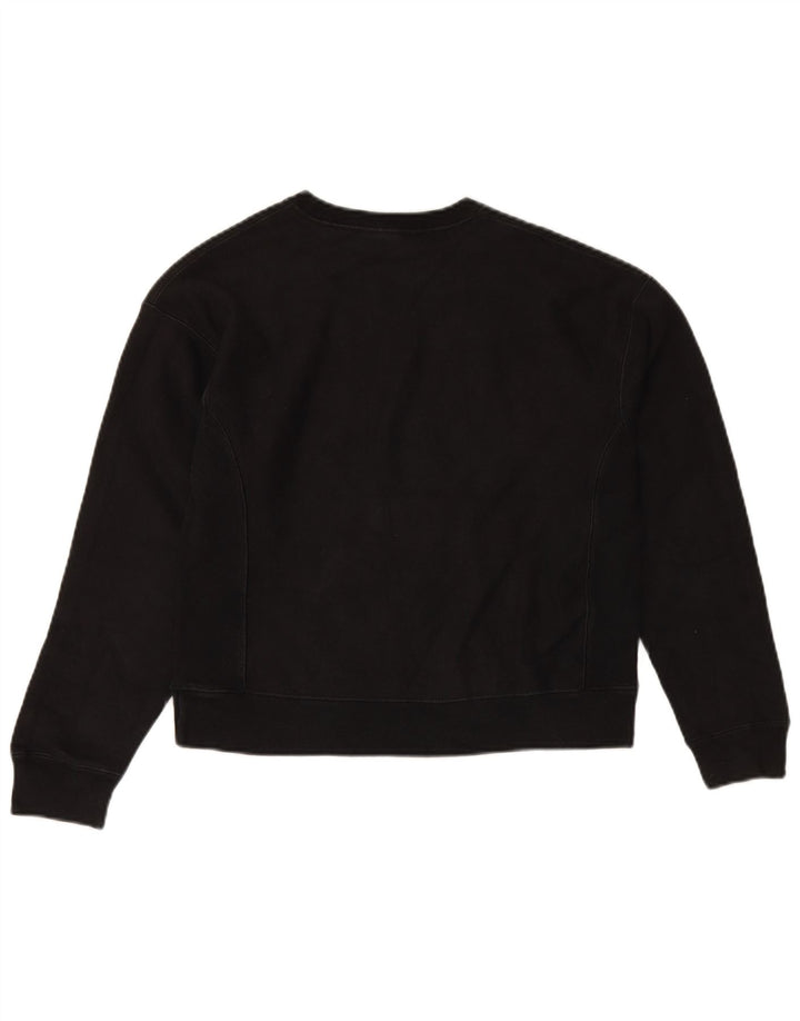 Champion Sudadera de tejido inverso para mujer, talla 10, algodón negro pequeño