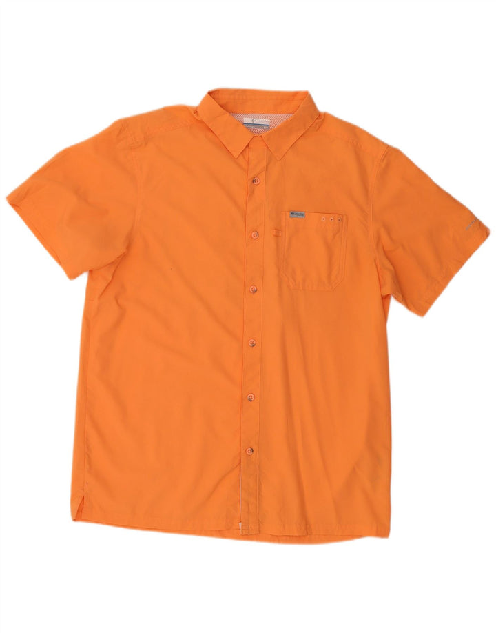 Camisa COLUMBIA Hombre Manga Corta Poliéster Naranja Medio