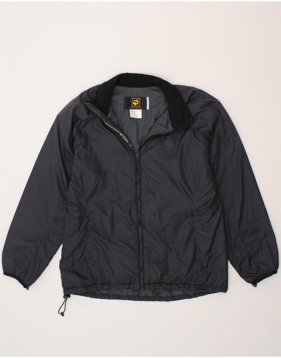 JACK WOLFSKIN Womens Rain Jacket UK 14/16 Large Grey Polyamide Vintage Jack Wolfskin and Second-Hand Jack Wolfskin from Messina Hembry 