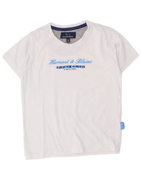 Harmont & Blaine Camiseta gráfica para niños 5-6 años Blanco Algodón